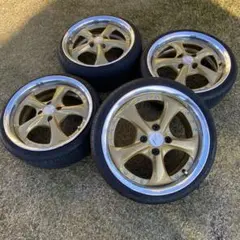 ワークVS-KF 軽用　16インチ　メッキ　タイヤはオマケ　クロームメッキ ワークVS-KF 軽用16インチメッキタイヤはオマケクロームメッキ