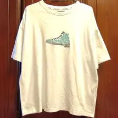 【ほぼ未使用品】CONVERSE 半袖Tシャツ 刺繍 靴 スニーカーデザイン