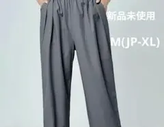 新品未使用レディースパンツガウチョパンツ　カジュアルパンツブルーグレー
