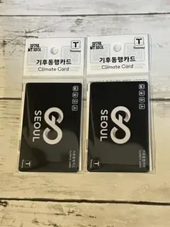 韓国　t money 気候同行カード　新品未開封2枚セット