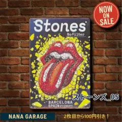 ★ストーンズ_05★ブリキ看板 Stones バルセロナ[20250813]海