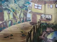 風景画 自然と家の調和