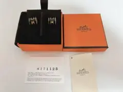 HERMES ポップHピアス ブラックu0026ゴールド