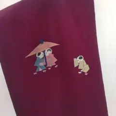 名古屋帯 絵染 紫
