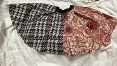 モナリザ 薔薇と千鳥格子のサーキュラースカート ボンディング素材 10 140