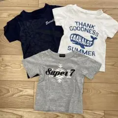 Tシャツ3点セット　ikka ネイビー Tシャツ 100cm
