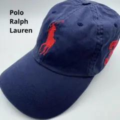 Polo ポロ ネイビー × レッド キャップ フリーサイズ