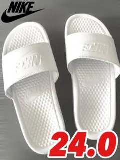 【新品】 ナイキ サンダル WMNS BENASSI 白色 24.0cm