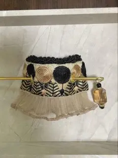 40番　ヘアアクセ　インド刺繍リボン　マジェステ　浴衣　二つ購入で1500円！