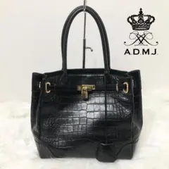 アクセソワ Accessoires トートバッグ レザー クロコダイル 型押し