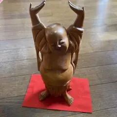 半額　　シェーしてる布袋さん　木製　超珍品　超希少品 半額 シェーしてる布袋さん 木製 超珍品 超希少品
