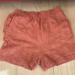 petit main 100後ろフリル付きオレンジショートパンツ