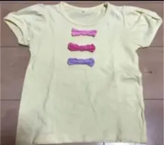 【西松屋】半袖　Tシャツ　トップス　キッズ　120cm 薄い黄色