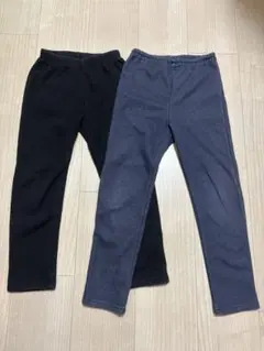 TORIDORY 黒ボトムス 千趣会 裏起毛ネイビーボトムス120㎝2本セット