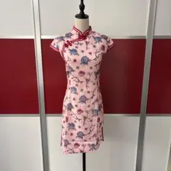 花柄ピンクチャイナドレス