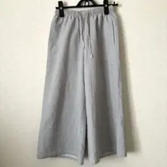 サッカー生地 ワイドパンツ 部屋着