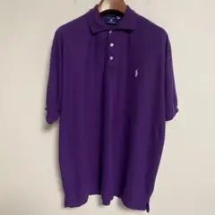 POLO RALPH LAUREN 紫 ポロシャツ 刺繍ロゴ付き 4XL