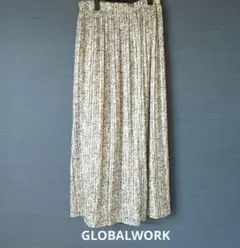 GLOBALWORK　柄プリーツスカート
