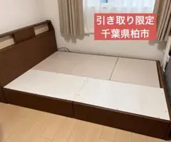 【直接引取り限定】ニトリ ベッドフレーム ダブルベッド (マットレスなし)