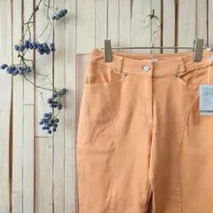 新品【38】プレッセピノーレ タグ付き フィットフレアパンツ カジュアルパンツ