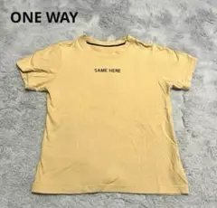 美品　one way Uネック　Tシャツ　半袖Tシャツ　ベージュ　M 即購入OK