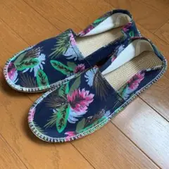 新品 未使用 エスパドリーユシューズ ネイビーボタニカル