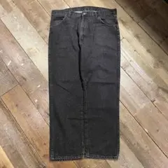 90s メキシコ製 RASTLER ワイド ブラックデニムパンツ 38/30