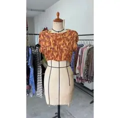 【リメイク】クロップドトップス プリーツ remake croppedtops