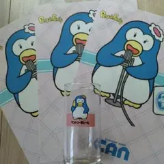 サントリー　ペンギンファミリー グラスと便箋の昭和レトロなセット