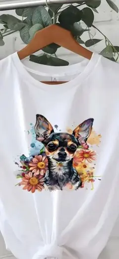 ❤️チワワ　ホワイトTシャツ　新品！迅速発送！