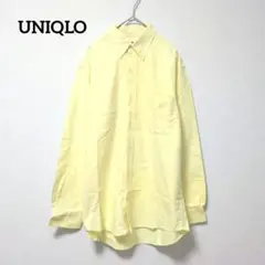 【UNIQLO／ユニクロ】M 長袖シャツ イエロー カジュアル