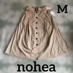 新品タグ付き　nohea ベージュ ボタン付き トレンチスカート M