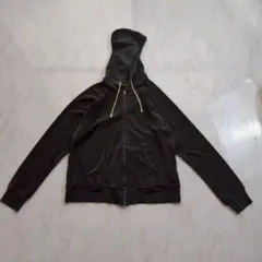 美品 ユニクロ UNIQLO 長袖 ジップアップ パーカー L 黒
