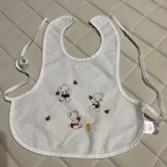 ファミリア お食事エプロン クマ刺繍　スタイ　エプロン