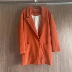 オレンジ チェスターコート