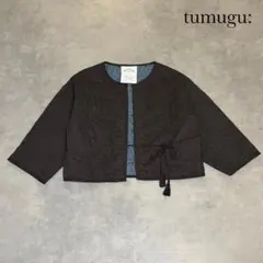 tumugu: ツムグ 短丈 キルティングジャケット R194