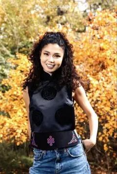 モンゴル刺繍ベスト レディース 民族風 ファッション ハンドメイド