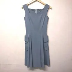 フォクシーニューヨーク Foxey ノースリーブ ワンピース プリーツ ポケット