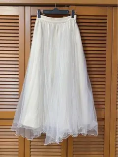 アンミール♡AnMILLE♡クロスニット✖︎シフォンSKチュールスカートセット アンミール♡AnMILLE♡クロスニット✖︎シフォンSKチュール