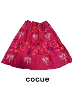 cocue コキュ　膝またスカート　鮮やかなピンクで夏を楽しもう！