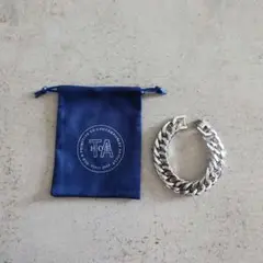ワイド　チェーンブレスレット　サージカルステンレス　メンズ