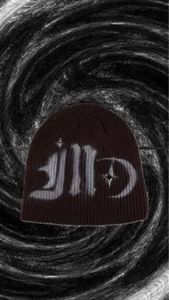 archive -silver studs design beanie -Y2K
