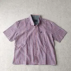 old unknown チェック シャツ 短丈 ボックスシルエット
