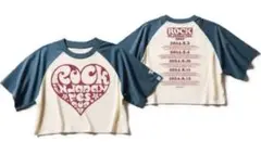 【rockin'on】ラグランTシャツ(ショート)ハート ナチュラル Tシャツ