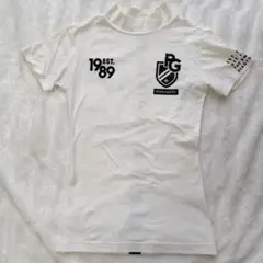 PEARLY GATES モックネックロゴデザインホワイトシャツ 1989