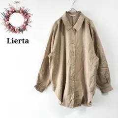 Lierta◇シルクシャツ ビックシルエット 羽織り UV対策 シンプル 40