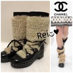 値下げ可❣️【美品】CHANEL 2019-20aw ムートン ボア ブーツ
