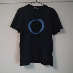 円形グラフィック Tシャツ 黒