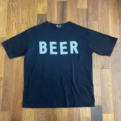 BEER プリント Tシャツ ブラック
