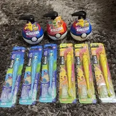 【6本】 歯ブラシポケモン 6才〜12才➕【３個】歯磨き粉